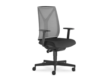 LEAF 503-SYA - Fabric office chair with armrests with 5-Spoke base by LD Seating - view 2